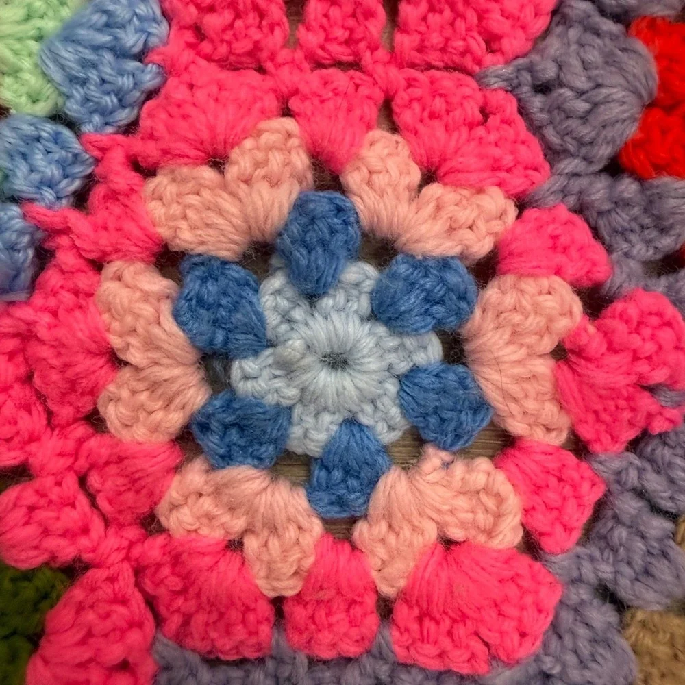Handmade crochet afghan